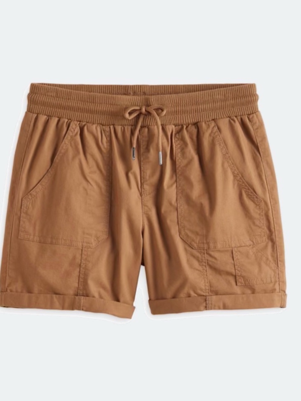 ONE5ONE Ivy Drawstring Short, high rise, 5" Inseam, Cognac